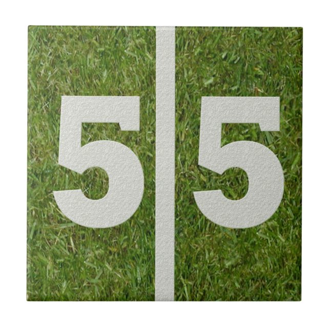 55th Birthday Football Customisable Tile (Front)