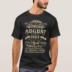 55th Birthday  For Legends Born August 1967 55 Yea T-Shirt