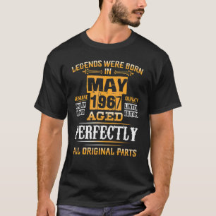 55th Birthday For Legends Born May 1967 55 Years T-Shirt