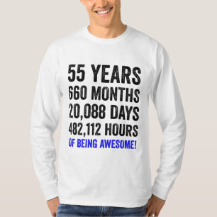 55th Birthday // Funny Men’s Birthday Countdown T-Shirt
