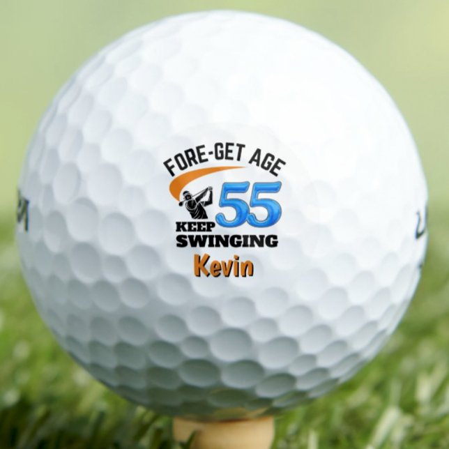 55th Birthday Gift for Coworker Classic Keepsake Golf Balls (Creator Uploaded)