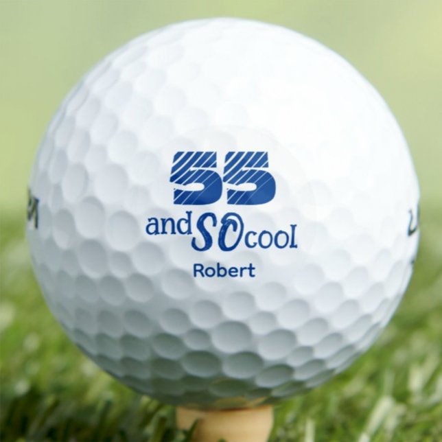 55th Birthday Golfer Gift for Uncle - 55 So Cool Golf Balls (Creator Uploaded)