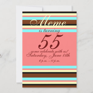 55th birthday Invitation