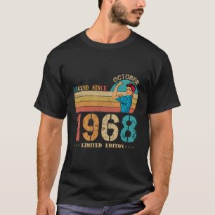 55Th Birthday Legend Since October 1968 55 Years O T-Shirt