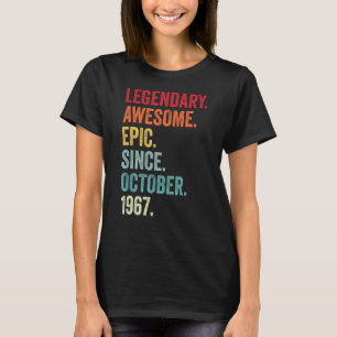 55th Birthday Legendary Epic Awesome Since October T-Shirt