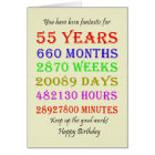 55th Birthday Milestones