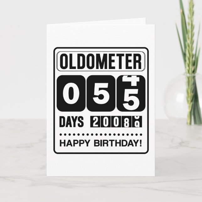 55th Birthday Oldometer Card (Front)