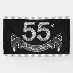 55th Birthday Party Banner