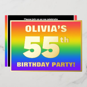 55th Birthday Party: Fun, Colourful Rainbow Patter