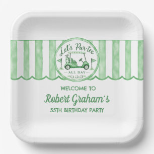 55th Birthday Party Golf Theme Let's Par-tee Paper Plate