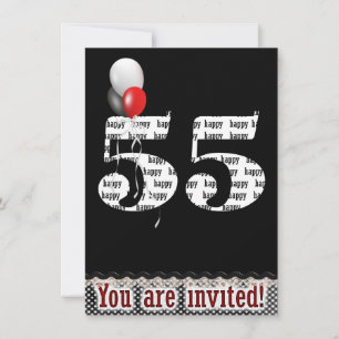 55th Birthday Party Invitation