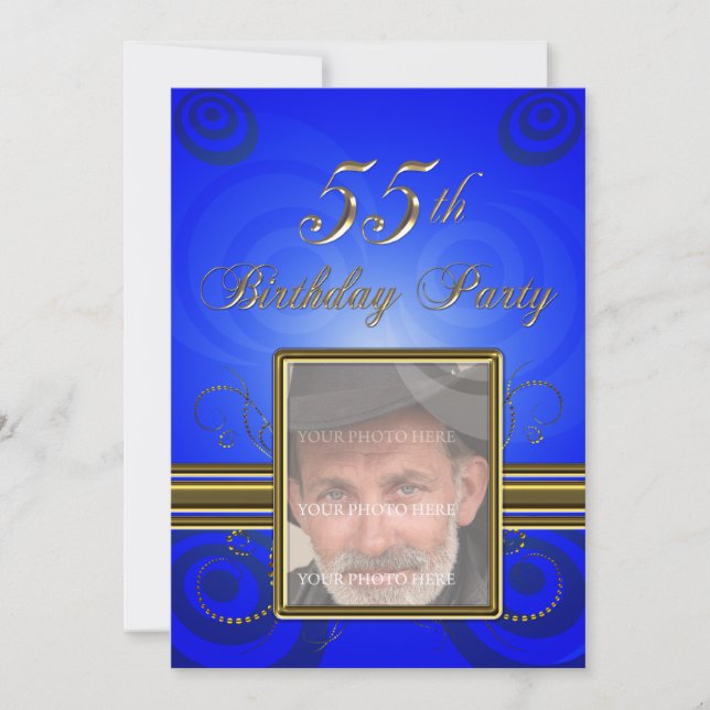 55th Birthday party Invitation (Front)