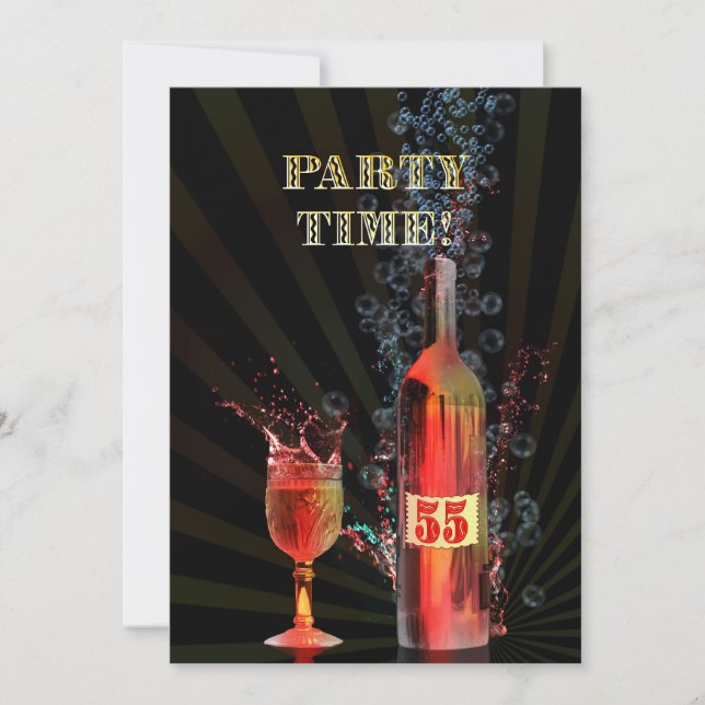 55th birthday party invitation (Front)