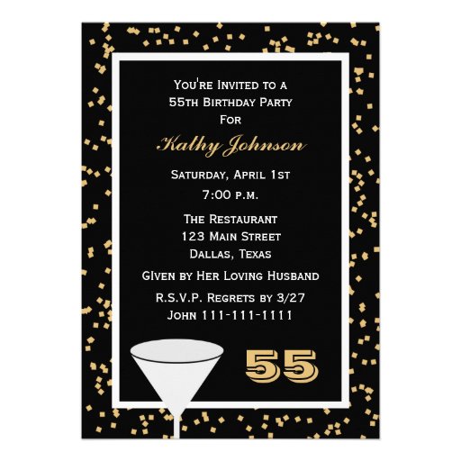 55Th Birthday Party Invitations 1