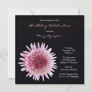 55th Birthday Party Invitation Gorgeous Gerbera