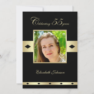 55th Birthday Party Invitation Photo 55th
