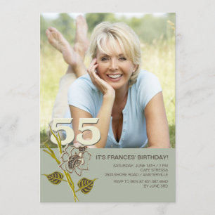 55th Birthday Photo Invitation
