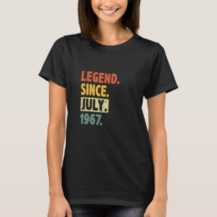 55th Birthday Retro 55 Years Old Legend Since July T-Shirt