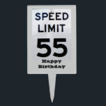 55th Birthday Speed Limit Sign - Cake Topper<br><div class="desc">This is a real photo that I took on the freeway of a 55 mile an hour sign.  This would be perfect on the top of a cake for that special person turning 55 years old.  Enjoy!
https://www.zazzle.com/store/artsnphotos</div>