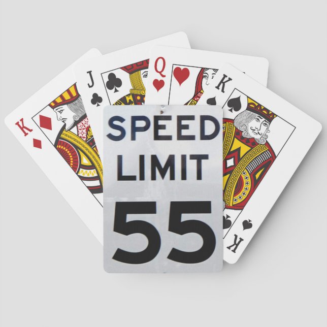 55th Birthday Speed Limit Sign - Playing Cards (Back)