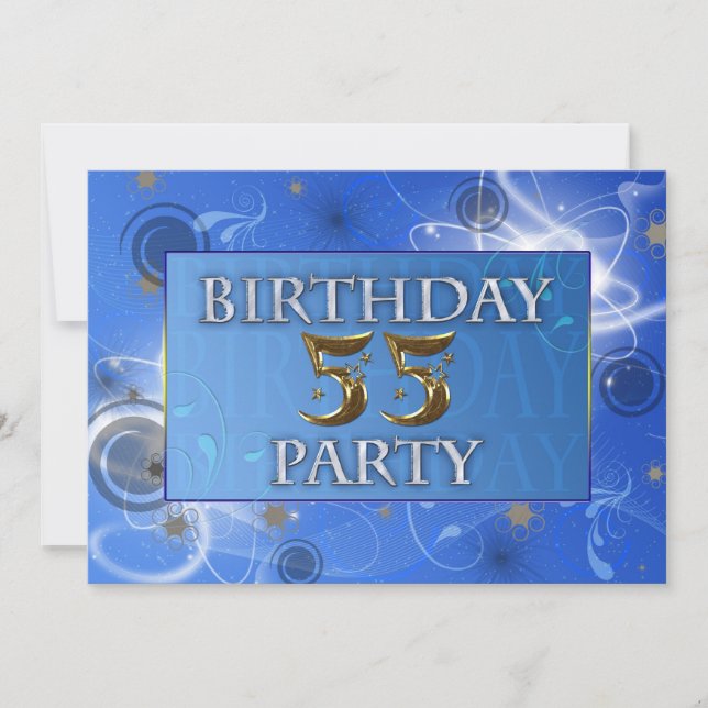 55th Cosmic party invitation (Front)