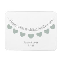 55th Emerald wedding anniversary bunting gift