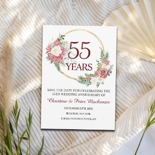 55th Emerald Wedding Anniversary  Save The Date