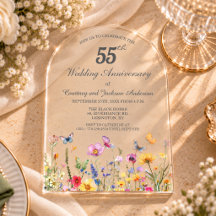 55th Emerald Wildflowers Wedding Anniversary 