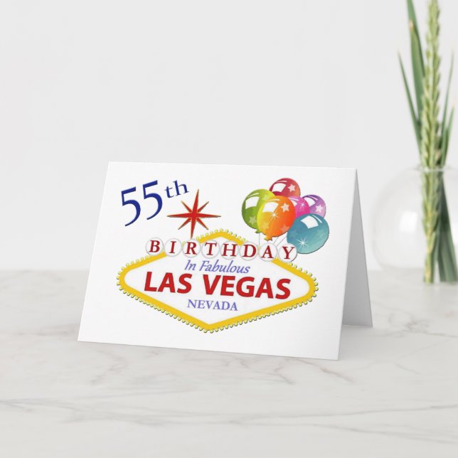 55th Las Vegas Birthday Card (Front)
