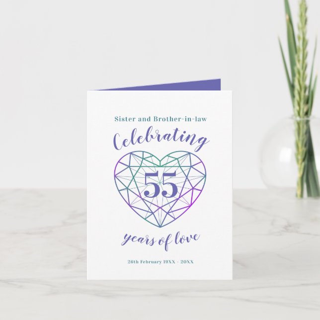 55th wedding anniversary 55 years of love card (Front)