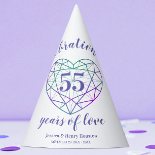 55th wedding anniversary alexandrite party hats
