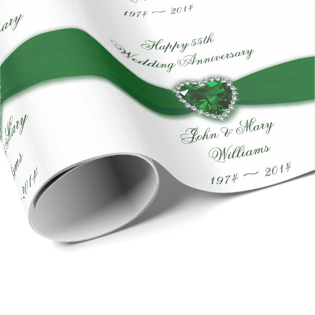 Happy Wedding Anniversary Wrapping Paper | Zazzle UK