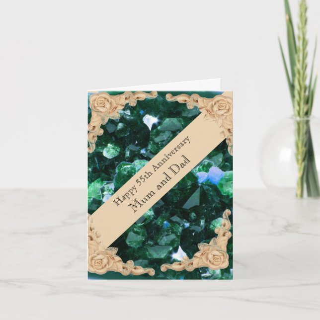 55th Wedding Anniversary Emerald Card (Front)