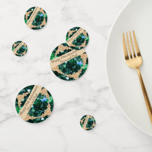 55th Wedding Anniversary Emerald Confetti