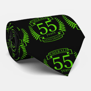 55th Wedding ANNIVERSARY EMERALD Tie