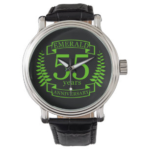55th Wedding ANNIVERSARY EMERALD Watch