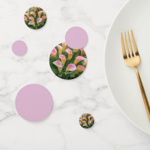 55th Wedding Anniversary Pink Calla Lily Confetti