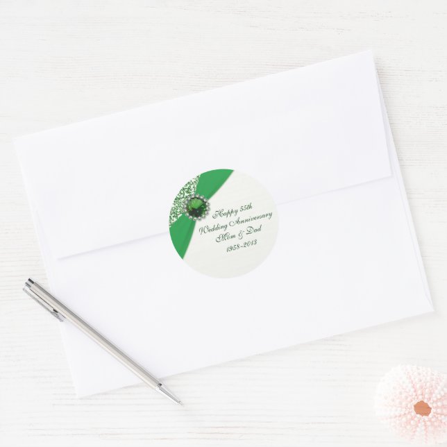 55th Wedding Anniversary Sticker (Envelope)
