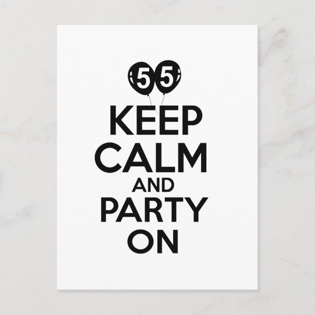 55th year old birthday designs postcard (Front)