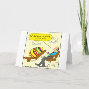 562 Easter egg inner self cartoon Holiday Card