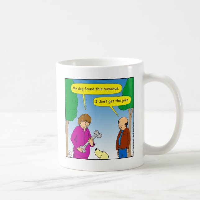 566 My dog found this humourous cartoon Coffee Mug (Right)