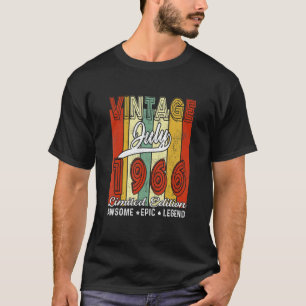 56 Birthday Vintage July 1966 Awesome Epic Legend T-Shirt