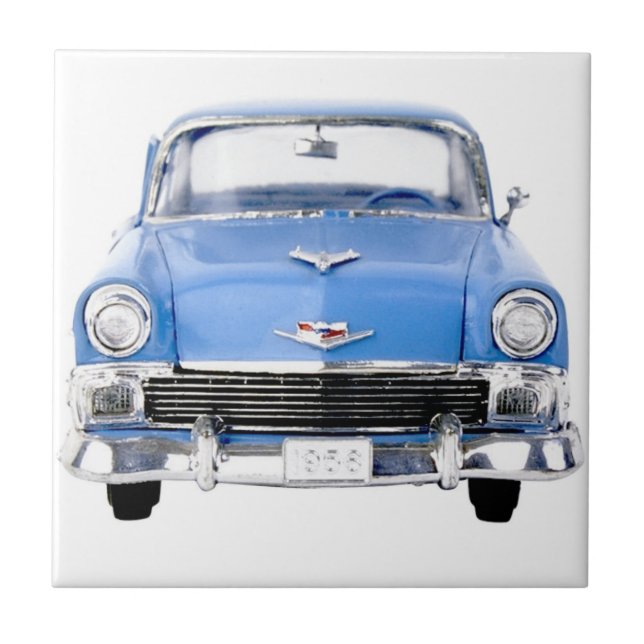 56 Blue Chevy Tile (Front)