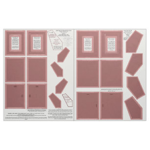 56" Fabric 2 picture frames 5x7" sewing patterns