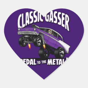 56’ Gasser Flair Heart Sticker