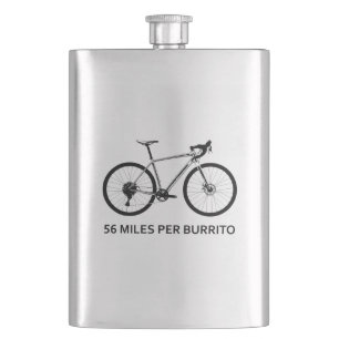 56 Miles Per Burrito Hip Flask
