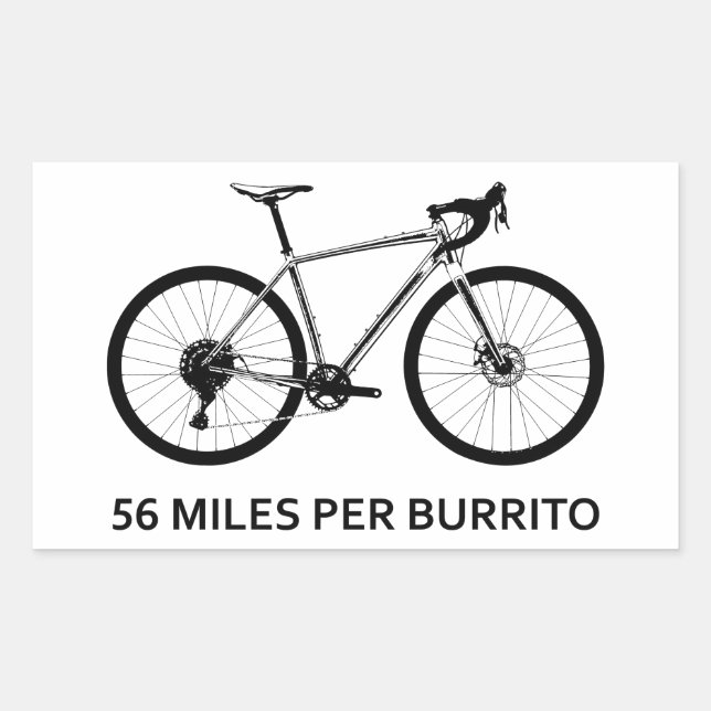 56 Miles Per Burrito Rectangular Sticker (Front)