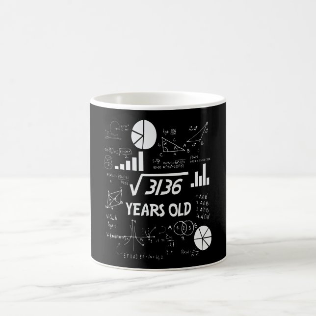 56 Year Old Bday Math Teacher 56th Birthday Gift Coffee Mug (Center)