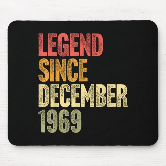 56 Year Old Legend Since December 1969 Retro 56th  Mouse Mat (Front)