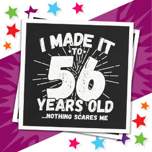 56 Year Old Sarcastic Meme Funny 56th Birthday Napkin